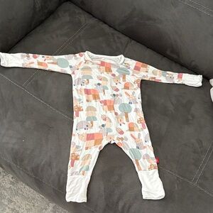 Magnetic Me Coverall - Pastel Patterned Baby Footie
